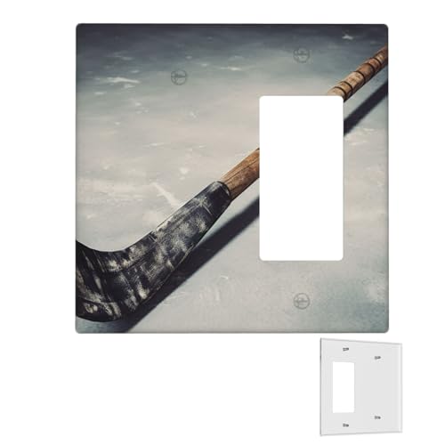 Dekorator-Wandplatte, 2-Gang-Lichtschalter-Abdeckungen, Duplex-Steckdosenabdeckungen, Hockeyschläger-Wandplatten für Steckdosen, mittlere Größe, Doppel-Wippschalterplatten Dekorator-Wandplatte, 2-Gang-Lichtschalter-Abdeckungen, Duplex-Steckdosenabdeckungen, Hockeyschläger-Wandplatten für Steckdosen, mittlere Größe, Doppel-Wippschalterplatten von RTSTNMBD