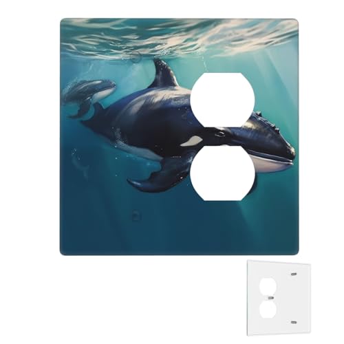 Dekorator-Wandplatte, 2-Gang-Lichtschalter-Abdeckungen, Duplex-Steckdosenabdeckungen, Meerwal-Wandplatten für Steckdosen, Steckerabdeckung, mittlere Größe, Doppel-Wippschalterplatten Dekorator-Wandplatte, 2-Gang-Lichtschalter-Abdeckungen, Duplex-Steckdosenabdeckungen, Meerwal-Wandplatten für Steckdosen, Steckerabdeckung, mittlere Größe, Doppel-Wippschalterplatten von RTSTNMBD