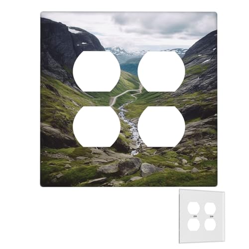Dekorator-Wandplatte, 2-Gang-Lichtschalter-Abdeckungen, Duplex-Steckdosenabdeckungen, Norwegen-Geländewandplatten für Steckdosen, Steckerabdeckung, Standardgröße, Doppel-Wippschalterplatten Dekorator-Wandplatte, 2-Gang-Lichtschalter-Abdeckungen, Duplex-Steckdosenabdeckungen, Norwegen-Geländewandplatten für Steckdosen, Steckerabdeckung, Standardgröße, Doppel-Wippschalterplatten von RTSTNMBD
