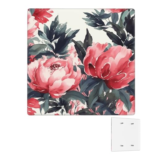 Dekorator-Wandplatte, 2-Gang-Lichtschalter-Abdeckungen, Duplex-Steckdosenabdeckungen, Pfingstrosen, Federwandplatten für Steckdosen, Steckerabdeckung, mittlere Größe, Doppel-Wippschalterplatten von RTSTNMBD