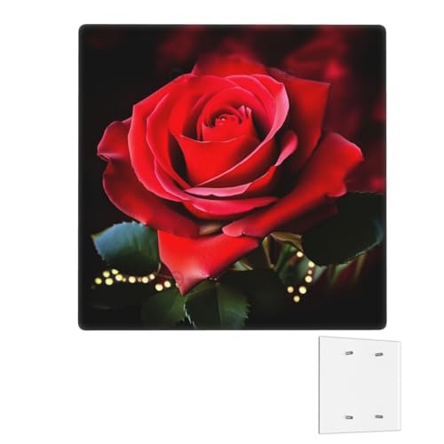 Dekorator-Wandplatte, 2-Gang-Lichtschalter-Abdeckungen, Duplex-Steckdosenabdeckungen, Rosenblüten-Wandplatten für Steckdosen, Steckerabdeckung, mittlere Größe, Doppel-Wippschalterplatten von RTSTNMBD