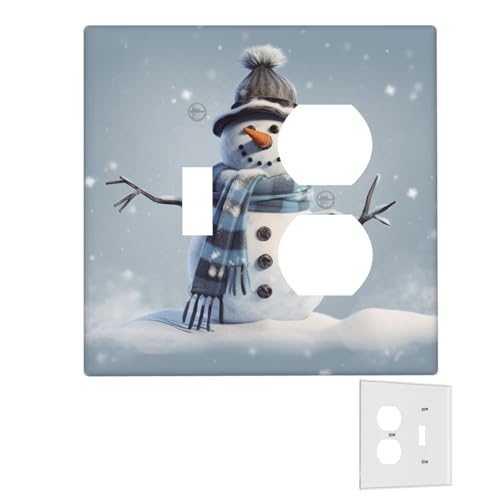 Dekorator-Wandplatte, 2-Gang-Lichtschalter-Abdeckungen, Duplex-Steckdosenabdeckungen, Schneemann-Wandplatten für Steckdosen, Steckerabdeckung, Standardgröße, Doppel-Wippschalterplatten Dekorator-Wandplatte, 2-Gang-Lichtschalter-Abdeckungen, Duplex-Steckdosenabdeckungen, Schneemann-Wandplatten für Steckdosen, Steckerabdeckung, Standardgröße, Doppel-Wippschalterplatten von RTSTNMBD