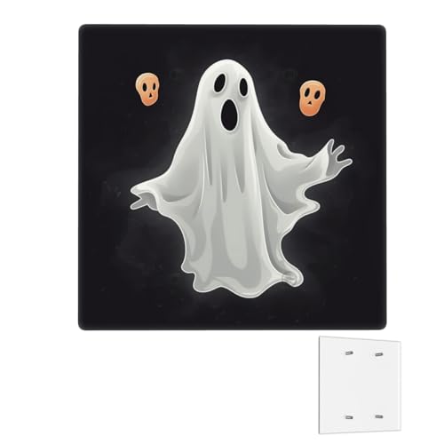 Dekorator-Wandplatte, 2-Gang-Lichtschalter-Abdeckungen, Duplex-Steckdosenabdeckungen, Schwarz und Halloween-Geister-Wandplatten für Steckdosen, Steckerabdeckung, mittlere Größe von RTSTNMBD
