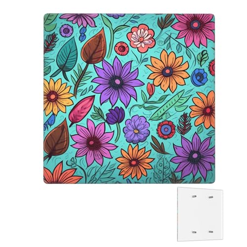 Dekorator-Wandplatte, 2-Gang-Lichtschalter-Abdeckungen, Duplex-Steckdosenabdeckungen, farbige Kritzelei-Blumen, Wandplatten für Steckdosen, Steckerabdeckung, Standardgröße, Doppel-Wippschalterplatten von RTSTNMBD