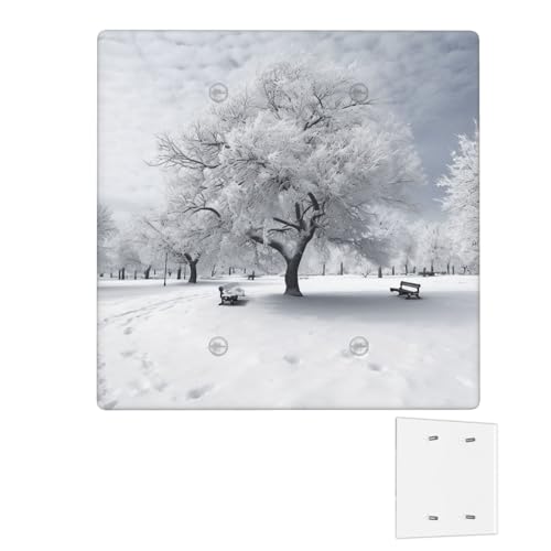 Dekorator-Wandplatte, 2-Gang-Lichtschalter-Abdeckungen, Duplex-Steckdosenabdeckungen, weiße Schneebaum-Wandplatten für Steckdosen, Steckerabdeckung, Standardgröße, Doppel-Wippschalterplatten Dekorator-Wandplatte, 2-Gang-Lichtschalter-Abdeckungen, Duplex-Steckdosenabdeckungen, weiße Schneebaum-Wandplatten für Steckdosen, Steckerabdeckung, Standardgröße, Doppel-Wippschalterplatten von RTSTNMBD