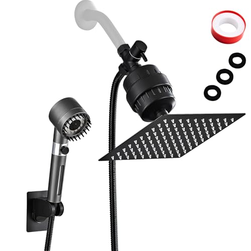 Duschkopf Druck Regen Handbrause Combo mit Verlängerungsarm Schwarz Duschkopf Druck Regen Handbrause Combo mit Verlängerungsarm Schwarz von RTTWYYUU