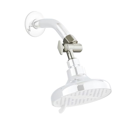 RTTWYYUU Metall Duschkopf Winkeladapter 360° verstellbar Schwenkbar Messing Duschkopfadapter Gebürstetes Silber von RTTWYYUU