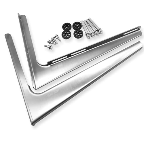 Anti-Vibrations-verstellbare Fenster-AC-Halterung, Mini-Split-Wandmontagehalterung, Split-Ständer Mit 300 Kg für Wärmepumpen-Kondensator(52x43cm/20.5x17in) von RTTZBOZ