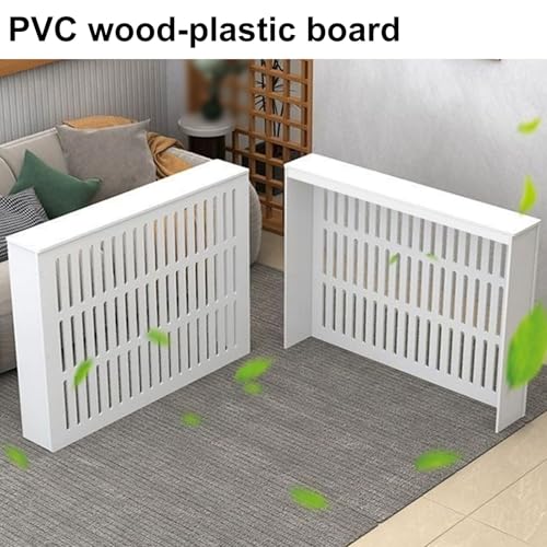 Heizkörperabdeckung, Lamellenheizschrank, WLAN-Router-Aufbewahrungsschrank, Verstecken von Überfüllten Rohren, für den Flur im Wohnzimmer(80x80x20cm/31x31x8in) von RTTZBOZ