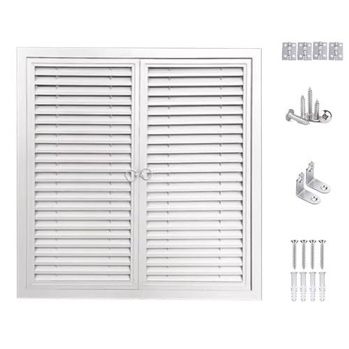 Integrierte Heizkörperverkleidung, Heizkörperverkleidungen für Alte Heizkörper Doppeltüren mit Zuglasche, Aluminiumjalousien, für Schlafzimmer(60x80cm/24x31in) von RTTZBOZ