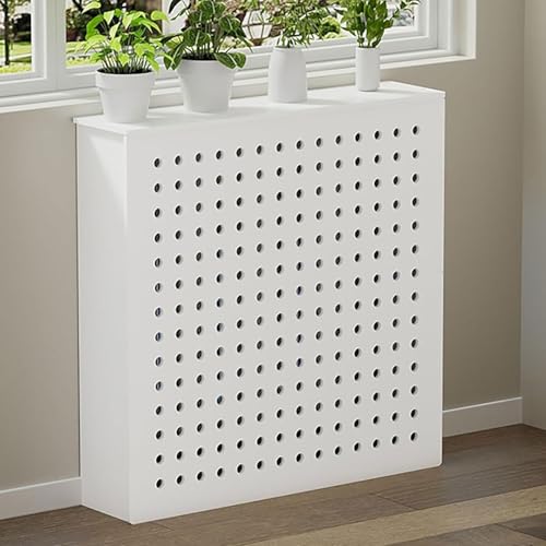 Moderne Heizkörperabdeckung, Wandheizungsabdeckungsplatte mit Löchern, Raumdekorativer Heizschrank, Schrankablageregal für Wohnzimmerschlafzimmer(100x90x15cm/39x35x6in) von RTTZBOZ