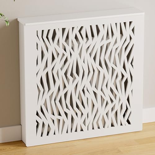 Moderne Heizkörperabdeckungen, Dekorativer Schrank mit Oberer Aufbewahrung für Zuhause, Versteckt Überfüllte Rohre, Wasserdichte PVC-Platte(60x70x25cm/24x28x10in) von RTTZBOZ