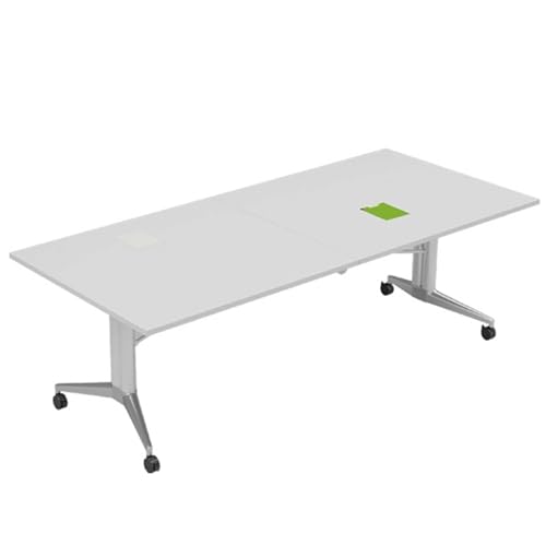 RTTZBOZ Konferenztisch, Rechteckiger Seminartisch mit Metallrahmen Und -Beinen, Konferenztisch für Büro, Besprechungsraum(140x80cm/55x31in) von RTTZBOZ