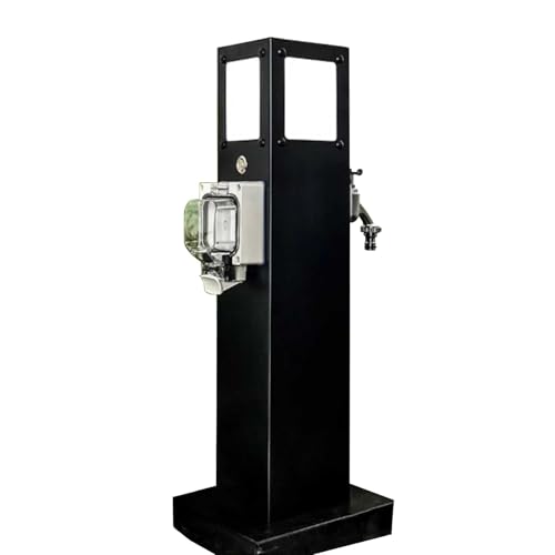 RTTZBOZ Wassersäule für den Garten 304 Edelstahl Outdoor Square Standing mit LED-Licht und Wasserhahn Wetterfeste Stromsäule(80cm/31in) von RTTZBOZ