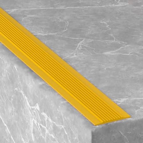Treppenkantenprofil Außenbereich, Treppenkantenschutz, Rutschfeste Stufenstufen, Wasserdicht und Selbstklebend für Zuhause, Restaurants(Yellow,6cm/2.4in) von RTTZBOZ