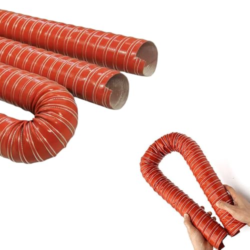 RTVGNSZSJL 25/32/45/76/80/120/127/180/254mm Flexibel Silikon Abluftschlauch Länge 1 2 3 4 6 8 10m Roter Klimaanlage Schlauch Belüftungsschlauch(8m(26.2ft),89mm) von RTVGNSZSJL