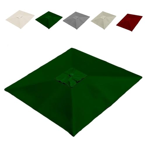 RTVGNSZSJL 3x3m 2.5x2.5m 4x3m Ampelschirm Terrassenschirm Ersatzstoff 8 Rippen Quadratisch Sonnenschirm Baldachin Ersatzabdeckung Rechteckig Sonnenschirm Ersatzdach(Green,4x3m/13x10ft) von RTVGNSZSJL