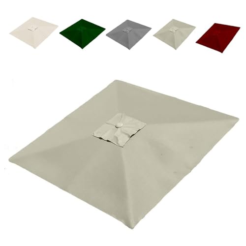 RTVGNSZSJL 3x3m 2.5x2.5m 4x3m Ampelschirm Terrassenschirm Ersatzstoff 8 Rippen Quadratisch Sonnenschirm Baldachin Ersatzabdeckung Rechteckig Sonnenschirm Ersatzdach(Taupe,2.5x2.5m/8x8ft) von RTVGNSZSJL