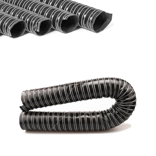 RTVGNSZSJL 40 60 80 120 180 220 254 280mm Abluftschlauch Flexibler Silikonschlauch 2 4 6 8 10m Schwarz Lüftungsschlauch Für Klimageräte Trockner(8m(26.2ft),115mm) von RTVGNSZSJL