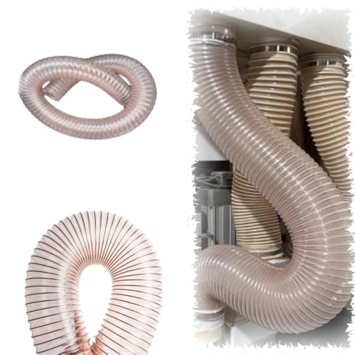 RTVGNSZSJL Absaugschlauch Transparenter, Flexibler Staubabsaugschlauch 1/3/4/5/6/8/10m Flexibler Spiralschlauch 80 120 102 125mm Luftkanalschlauch Aus Polyurethan(3m/9.84ft,40mm-1.6in) von RTVGNSZSJL