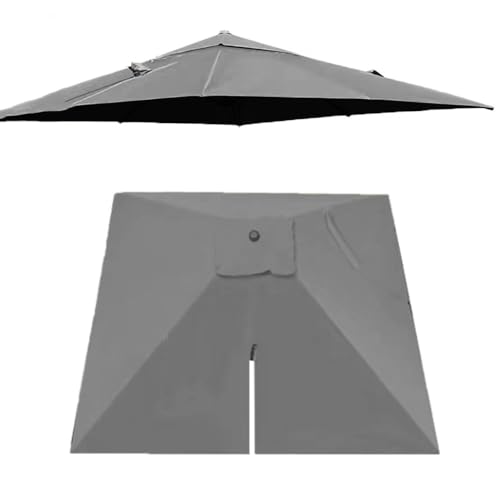 RTVGNSZSJL Ampelschirm Ersatztuch 3x3m Quadratisch Sonnenschirm Ersatztuch 8 Rippen Terrassenschirm Ersatzstoff 2.5x2.5m Großer Marktschirm Ersatzdach(Grey,3x3m (10'x10')) von RTVGNSZSJL