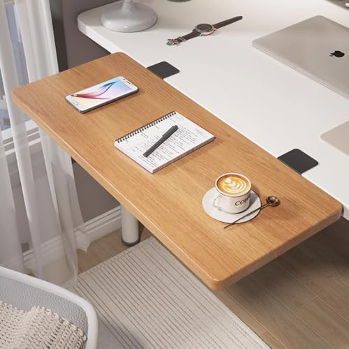 RTVGNSZSJL Ergonomische Schreibtisch Erweiterung，Stabile Tastaturablage, 90° Klappbare Aufbewahrung，Tastaturablage Zum Anklemmen, Erweiterungsbrett(Oak,50x20cm/20x8in) von RTVGNSZSJL