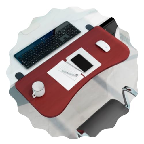 RTVGNSZSJL Ergonomische Tischverlängerung 55/65/75x25cm Faltbare Tastaturablage, Festklemmbare Schreibtisch Tastaturablage，90° Klappbar(Teak,55cm/22) von RTVGNSZSJL