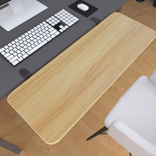 RTVGNSZSJL Faltbar Schreibtisch Extender, Computertisch VerläNgerung, 90° Klappbar, Faltbare Tastaturablage Mit Klemme Für Zuhause，Büro(Teak,76x24cm) von RTVGNSZSJL