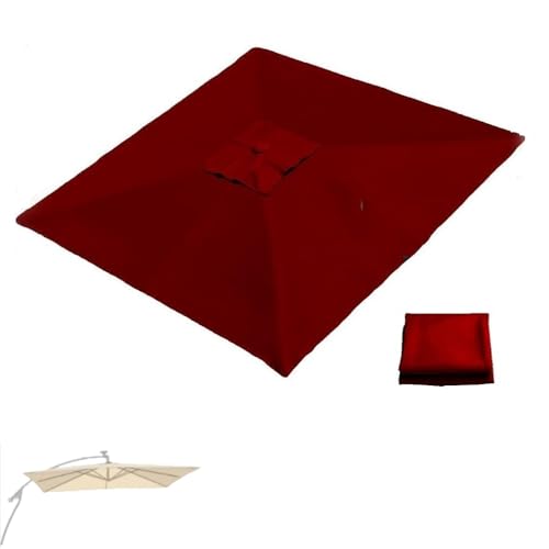 RTVGNSZSJL Rechteckiger Sonnenschirm Überdachung 300x400cm 8 Rippen Ampelschirm Terrassenschirm Ersatzstoff 250x250cm Quadratisch Gartenschirm Ersatztuch(Burgundy,2.5x2.5m/8.2x8.2ft) von RTVGNSZSJL
