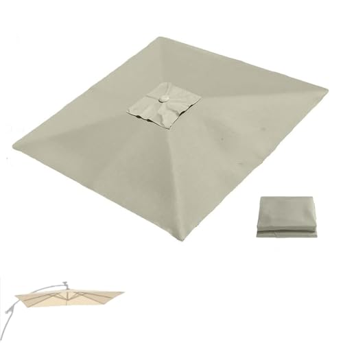 RTVGNSZSJL Rechteckiger Sonnenschirm Überdachung 300x400cm 8 Rippen Ampelschirm Terrassenschirm Ersatzstoff 250x250cm Quadratisch Gartenschirm Ersatztuch(Taupe,2.5x2.5m/8.2x8.2ft) von RTVGNSZSJL