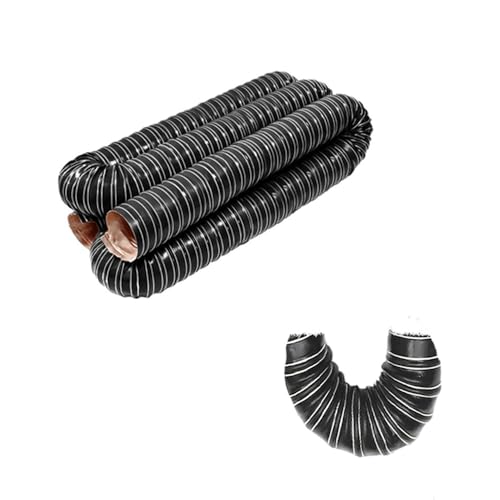 RTVGNSZSJL Schwarz Flexibler Entlüftungsschlauch Rohr 25 38 51 60 63 76 102 152 305mm Auto-Lufteinlassrohr Temperaturbeständig Lüftungsschlauch(4m/13.1ft,19mm-0.7in) von RTVGNSZSJL