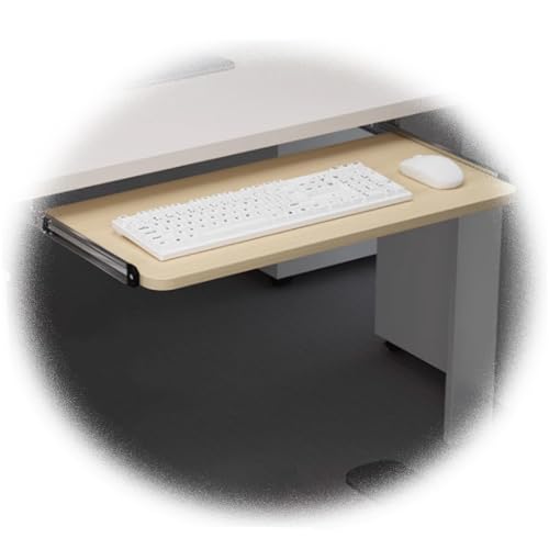RTVGNSZSJL Tastaturschublade Unter Dem Schreibtisch Ausziehbarer Tastaturablage 52x25cm 65x25cm Ergonomische Tastaturablage Mit Höhenverstellbar，Holz(Oak,75x25cm/30x10in) von RTVGNSZSJL