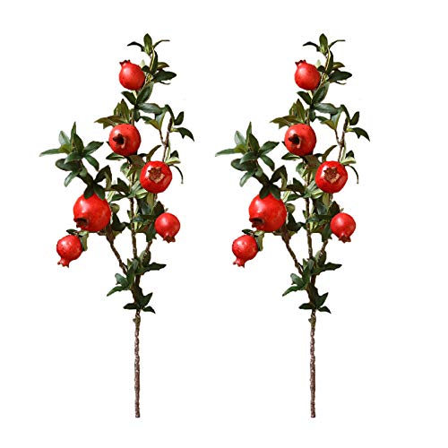 RTWAY 2 künstliche Blumen Granatapfel Beeren Bouquet, Granatapfel Zweig Simulation Obst Simulation Granatapfel Obst Simulierter Granatapfel RTWAY 2 künstliche Blumen Granatapfel Beeren Bouquet, Granatapfel Zweig Simulation Obst Simulation Granatapfel Obst Simulierter Granatapfel von RTWAY