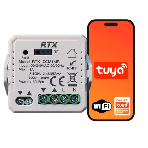 RTX ZigBee 3.0 Rollladensteuerung WiFi + RF MINI ACCESSORY Tuya Smart (Mobile-App, Google Assistant) von RTX