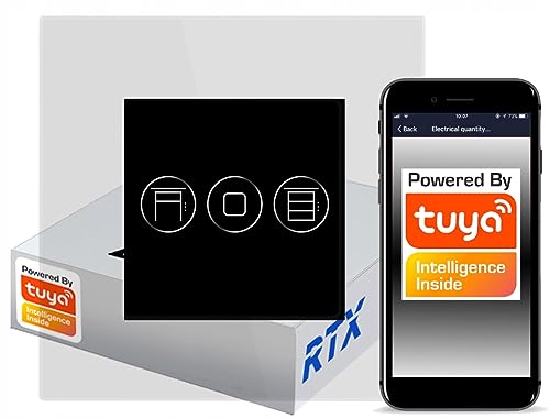 TUYA RTX SH Rollladen-Touch-Schalter Schwarz ZigBee von RTX