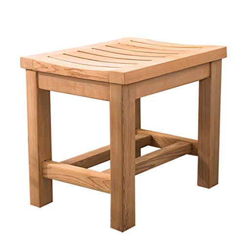 RTY-BY Badehocker Duschhocker Dusche Bank aus Holz Badezimmer Sitz Hocker Holz Bath Spa Badezimmer-Speicher-Organisator-Stuhl for senioren Behinderte Indoor Outdoor, Max.250kg (Size : 37×31×40cm) von RTY-BY