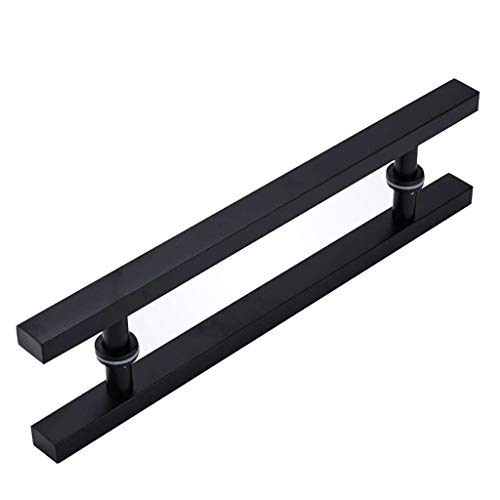 Ziehschiebetür Griff, Schieben, schwarz, Türgriff, Heavy Duty Edelstahl Scheunentor Hardware Griff Back-To-Back Geeignet for Holz, Glas und Metalltür Büro Supermarkt Türen ( Size : 60cm=23.6 inch ) von RTY-BY