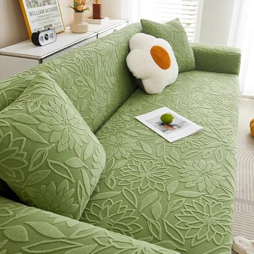 RTYHN Stretch Sofa Überzug rutschfeste Samt Sofabezug für Ecke L-Form 1 2 3 4 5 Sitzer Couchbezug 1 Stück Universelle Waschbar Möbelschutz für Wohnzimmer von RTYHN