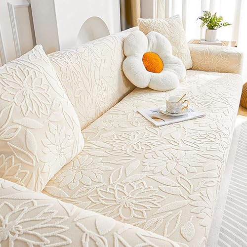 RTYHN Stretch Sofa Überzug rutschfeste Samt Sofabezug für Ecke L-Form 1 2 3 4 5 Sitzer Couchbezug 1 Stück Universelle Waschbar Möbelschutz für Wohnzimmer von RTYHN