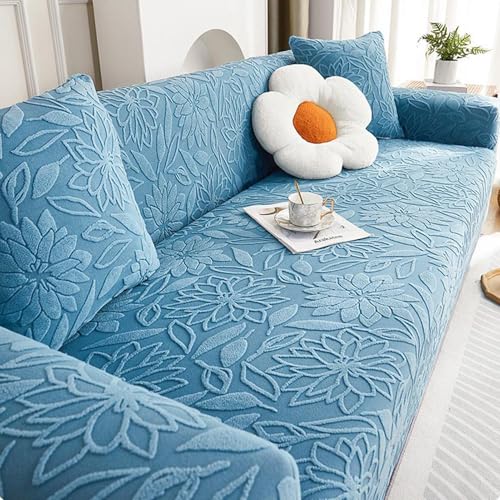 RTYHN Stretch Sofa Überzug rutschfeste Samt Sofabezug für Ecke L-Form 1 2 3 4 5 Sitzer Couchbezug 1 Stück Universelle Waschbar Möbelschutz für Wohnzimmer von RTYHN