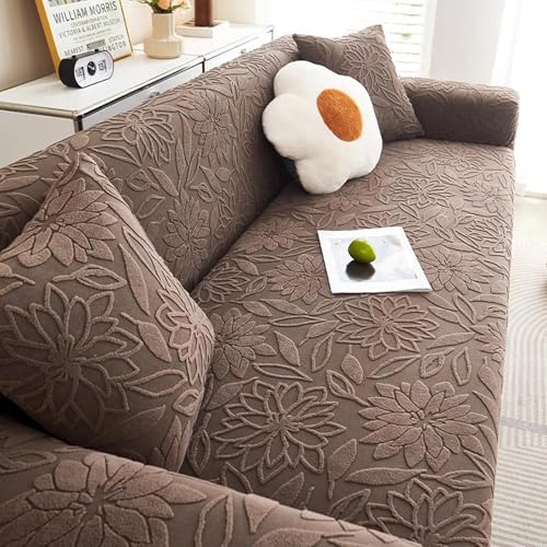 RTYHN Stretch Sofa Überzug rutschfeste Samt Sofabezug für Ecke L-Form 1 2 3 4 5 Sitzer Couchbezug 1 Stück Universelle Waschbar Möbelschutz für Wohnzimmer von RTYHN