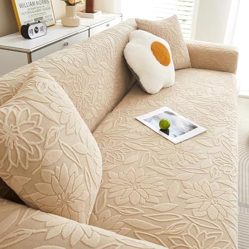 RTYHN Stretch Sofa Überzug rutschfeste Samt Sofabezug für Ecke L-Form 1 2 3 4 5 Sitzer Couchbezug 1 Stück Universelle Waschbar Möbelschutz für Wohnzimmer von RTYHN