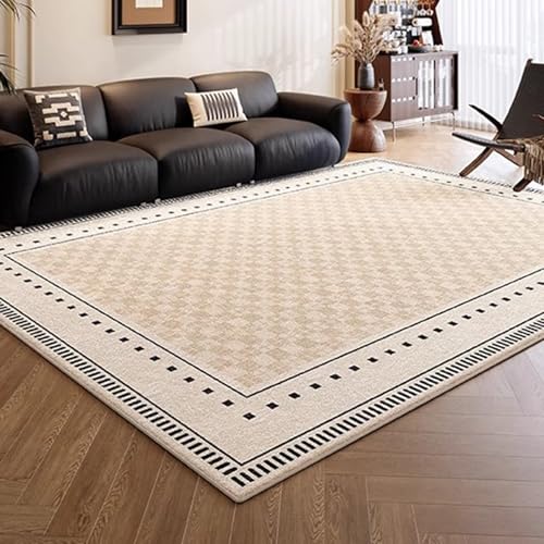 RTYHN Wohnzimmer Teppich Rechteckig Teppiche Gegend Schlafzimmer Bettvorleger Waschbar Teppich Moderner Deko Kurzflor Teppich von RTYHN