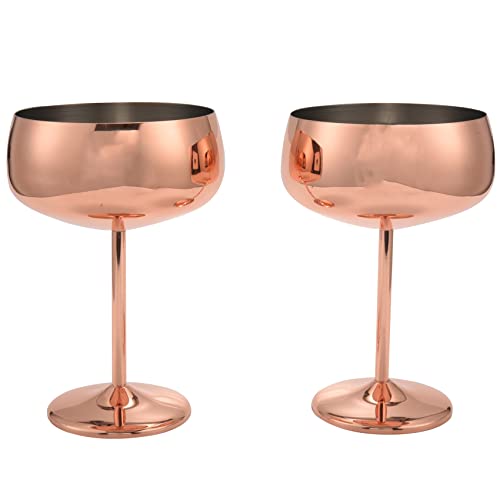 Kupfer Coupe Champagnergläser 2er Set Edelstahl Vintage Cocktailglas Weinkelch Kupfer Coupe Champagnergläser 2er Set Edelstahl Vintage Cocktailglas Weinkelch von RTYHNCBG
