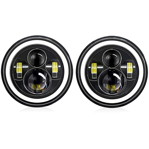 Motorradscheinwerfer, 2 Stück 7 Zoll Auto-Motorrad-LED-Scheinwerfer 6000 K 100 W IP67 mit Tagfahrlicht/Blinker/Abblendlicht/Fernlicht, 7 Zoll runder Scheinwerfer Motorradscheinwerfer, 2 Stück 7 Zoll Auto-Motorrad-LED-Scheinwerfer 6000 K 100 W IP67 mit Tagfahrlicht/Blinker/Abblendlicht/Fernlicht, 7 Zoll runder Scheinwerfer von RTYHNCBG