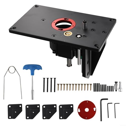 Router-Tisch-Hebesystem-Kit, Holzbearbeitungs-Router-Einlegeplatte, Hebetisch, umgedrehter Hebetisch, Router-Hebe von RTYHNCBG