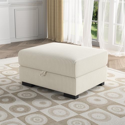 RTYUSWL Extra-breites Sofa-Ottoman,Einzelhocker für übergroßes Kleines Sofa für Wohnzimmer,Einzelsessel für Wohnzimmer,Breite Sitzfläche und Umwandelbarer Sofa-Hocker,88 x 69 x 45cm von RTYUSWL