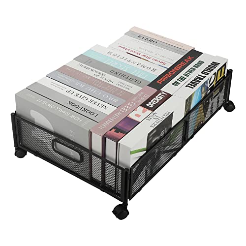 RTYUSWL Unterbett-Aufbewahrung mit Rollen, Unterbett-Aufbewahrungsbehälter, Unterbett-Schuhaufbewahrungs-Organizer, Rollende Metallschublade Unter Dem Bett für Decken, Handtücher, (1PCS) von RTYUSWL