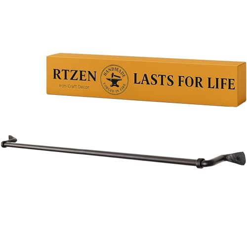 RTZEN Rustikaler moderner Handtuchhalter aus Schmiedeeisen, 66 cm breit, passend für 61 cm große Handtücher für Küche, Badezimmer, dekorative Wandhalterung, handgefertigt, einfache Installation RTZEN Rustikaler moderner Handtuchhalter aus Schmiedeeisen, 66 cm breit, passend für 61 cm große Handtücher für Küche, Badezimmer, dekorative Wandhalterung, handgefertigt, einfache Installation von RTZEN