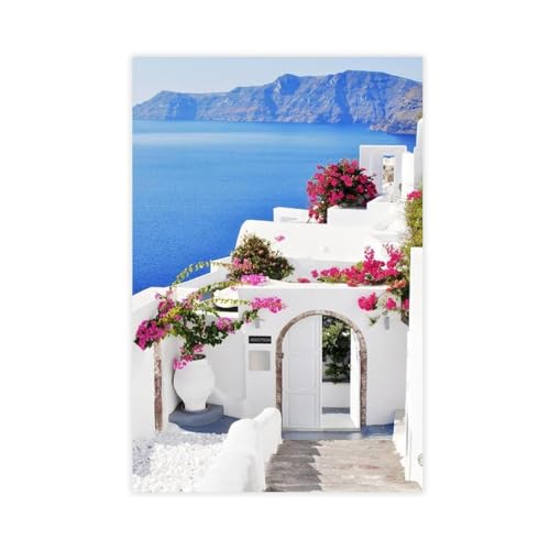RUADK Poster mit Santorini-Bogen auf Leinwand, Wandkunstdruck, Bild, Gemälde, 30 x 45 cm RUADK Poster mit Santorini-Bogen auf Leinwand, Wandkunstdruck, Bild, Gemälde, 30 x 45 cm von RUADK
